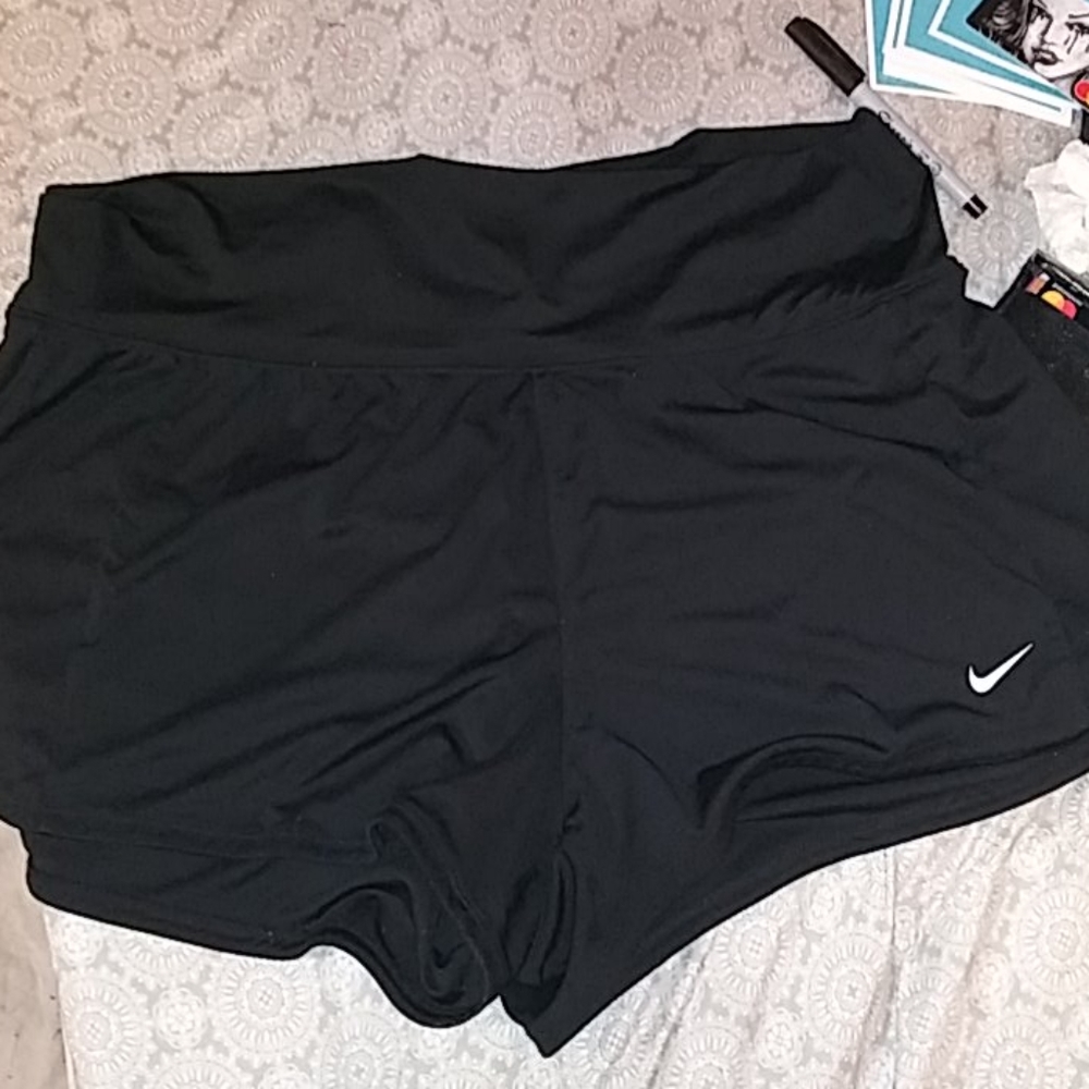 Nike Dri-Fit Black Fold Over Waist Shorts